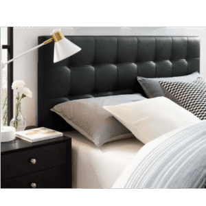 Lily Queen Vinyl Headboard Black