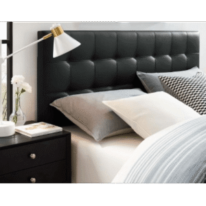 Lily King Vinyl Headboard Black