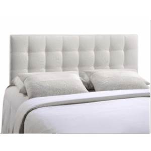 Lily King Vinyl Headboard White
