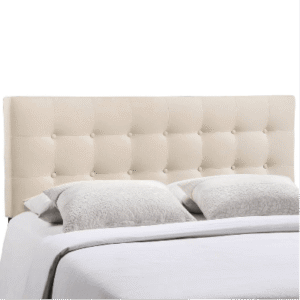 Emily Queen Fabric Headboard White