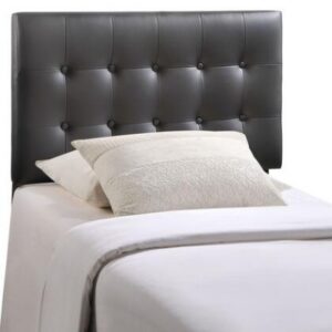 Lily Twin Vinyl Headboard Black