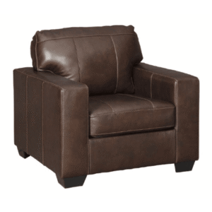 Morelos Leather Accent Chair Brown