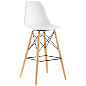 Pyramid Bar Stool White