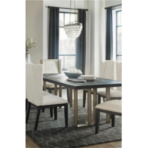 Ebony & Bronze Dining Table