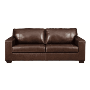 Morelos Leather Sofa Brown