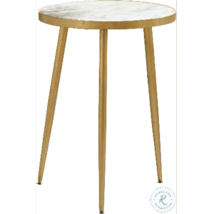 Leon Gold Marble Accent Table