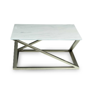 Zurich Faux White Marble Coffee Table