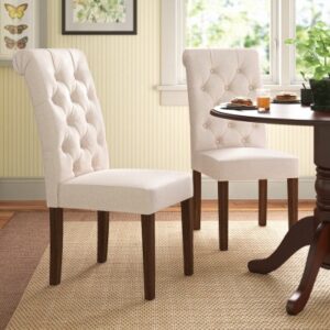 Andover Ivory Scroll Back Dining Chair